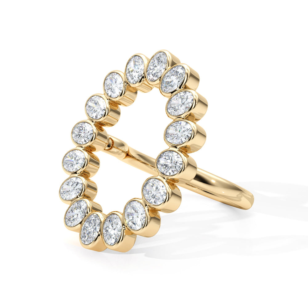 Aurora Oval Diamond Ring - R1027 in Ring by 18 KARATS