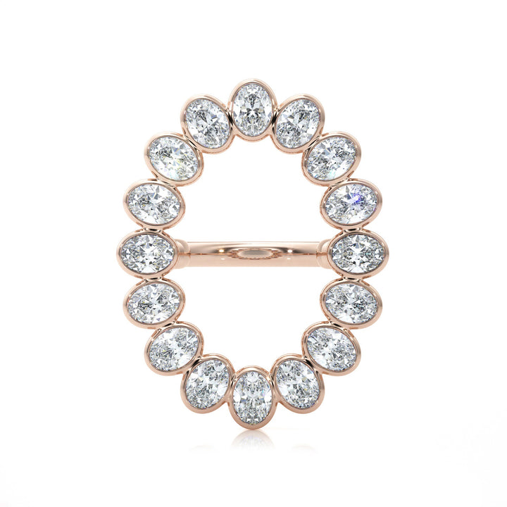 Aurora Oval Diamond Ring - R1027 in Ring by 18 KARATS