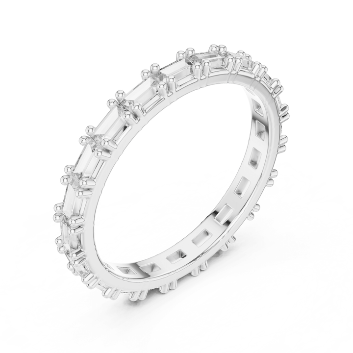 Baguette 1.25 ctw Diamond Eternity Band - B1177 in Wedding Bands by 18 KARATS INC.