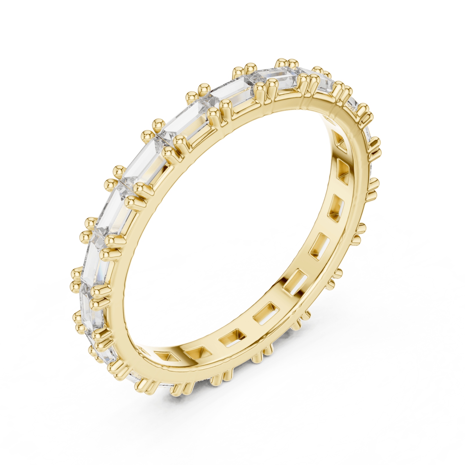Baguette 1.25 ctw Diamond Eternity Band - B1177 in Wedding Bands by 18 KARATS INC.