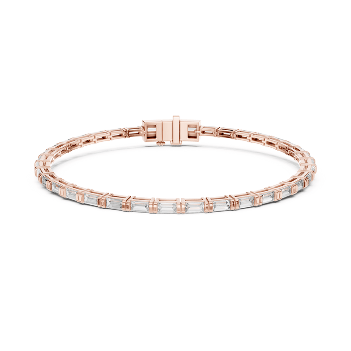 Baguette 3.7 ctw Lab Diamond Tennis Bracelet - BC126 in Bracelet by 18 KARATS INC.