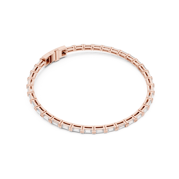 Baguette 3.7 ctw Lab Diamond Tennis Bracelet - BC126 in Bracelet by 18 KARATS INC.