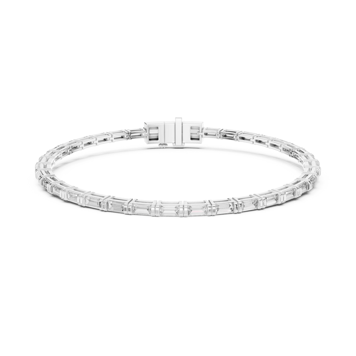 Baguette 3.7 ctw Lab Diamond Tennis Bracelet - BC126 in Bracelet by 18 KARATS INC.