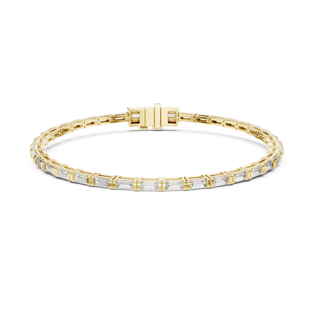 Baguette 3.7 ctw Lab Diamond Tennis Bracelet - BC126 in Bracelet by 18 KARATS INC.