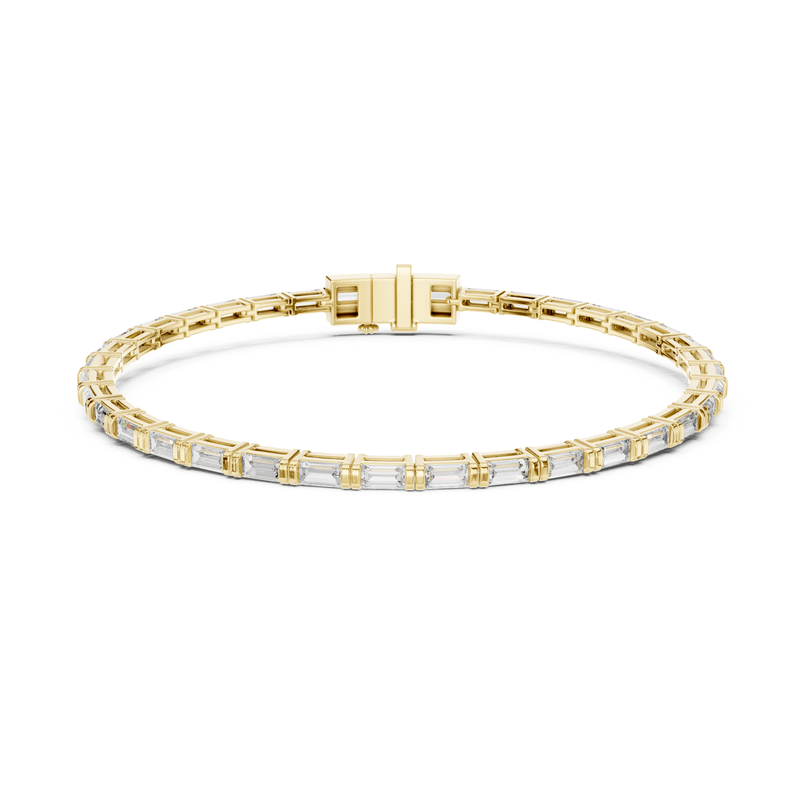 Baguette 3.7 ctw Lab Diamond Tennis Bracelet - BC126 in Bracelet by 18 KARATS INC.