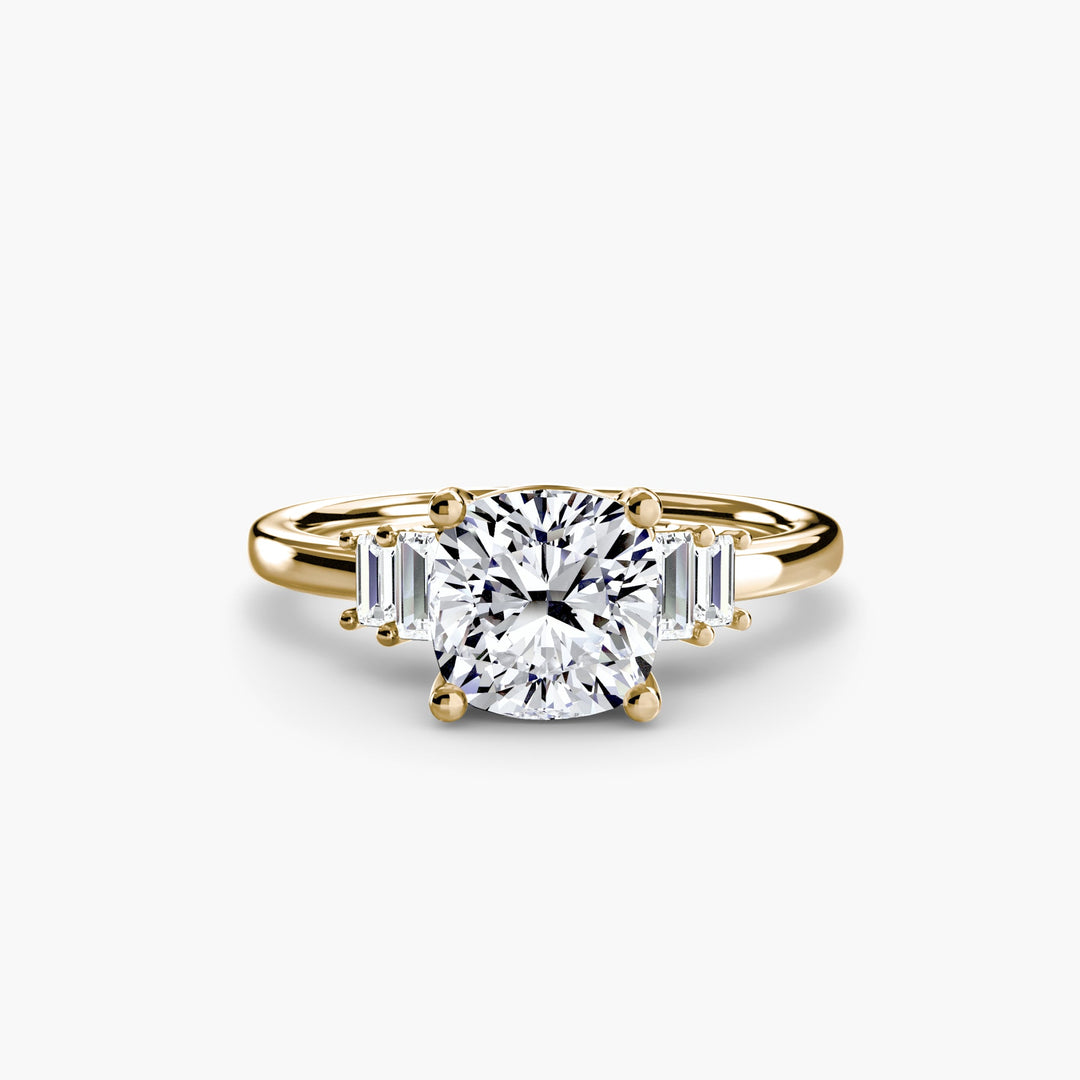 Baguette Accent Solitaire in setting by 18 KARATS