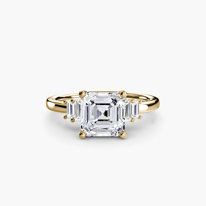 Baguette Accent Solitaire in setting by 18 KARATS