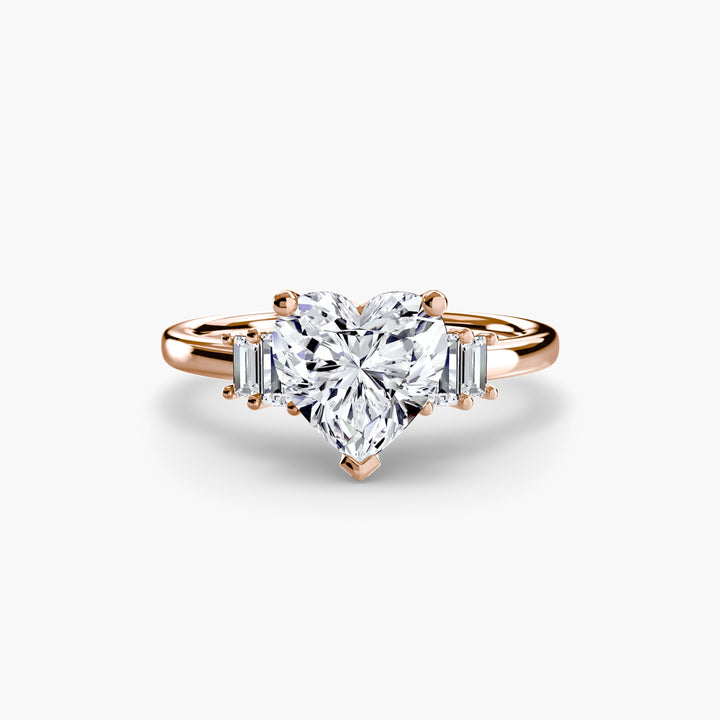 Baguette Accent Solitaire in setting by 18 KARATS