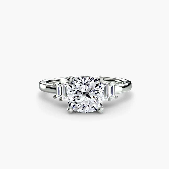 Baguette Accent Solitaire in setting by 18 KARATS