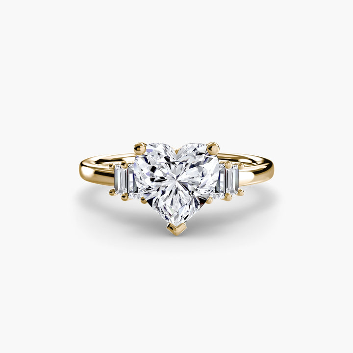 Baguette Accent Solitaire in setting by 18 KARATS