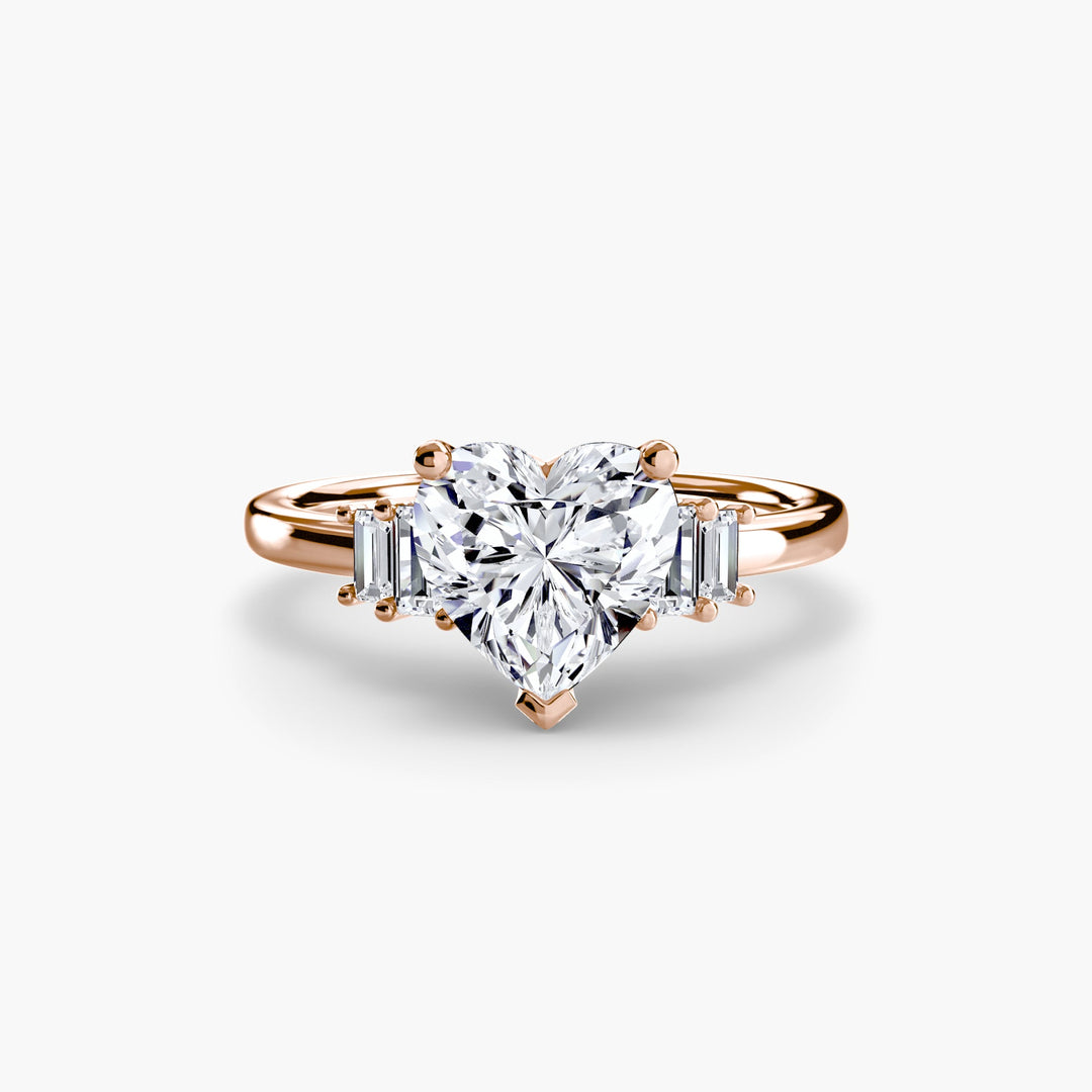 Baguette Accent Solitaire in setting by 18 KARATS