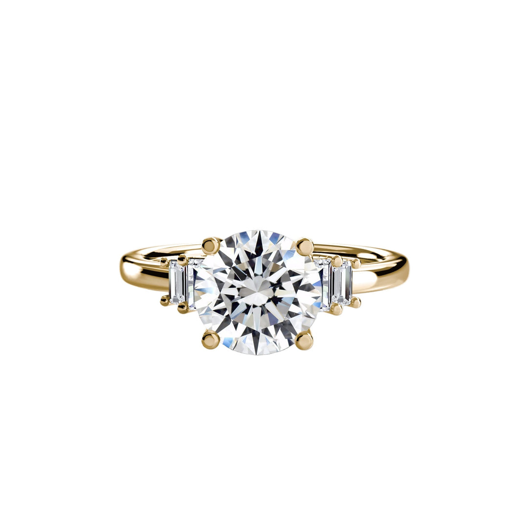 Baguette Accent Solitaire in setting by 18 KARATS