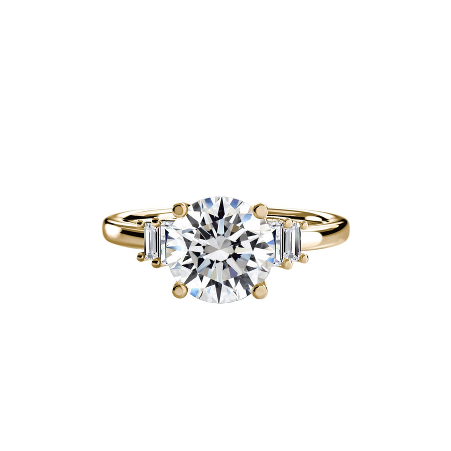Baguette Accent Solitaire in setting by 18 KARATS