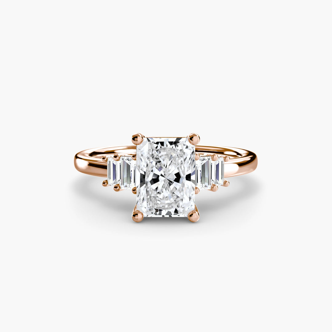 Baguette Accent Solitaire in setting by 18 KARATS