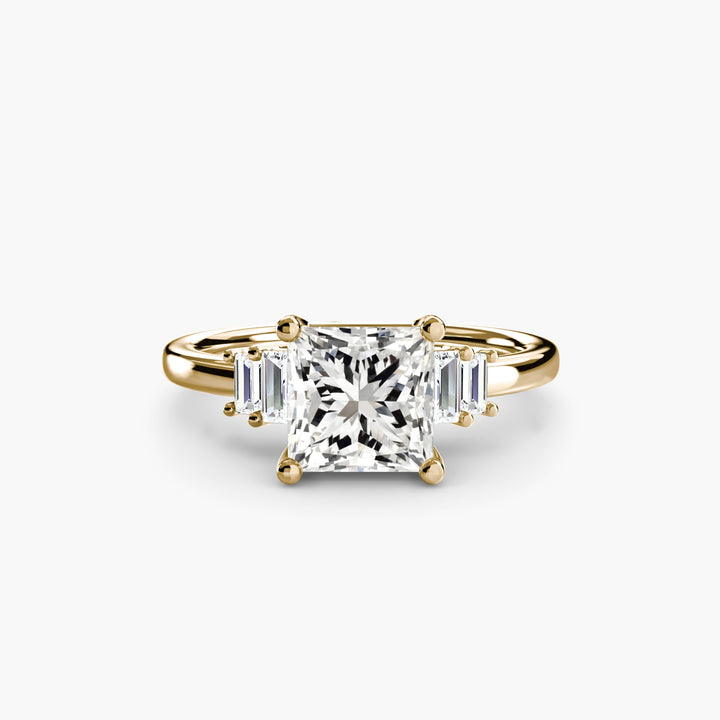 Baguette Accent Solitaire in setting by 18 KARATS