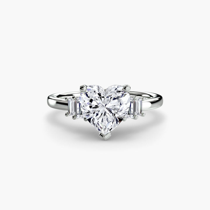 Baguette Accent Solitaire in setting by 18 KARATS