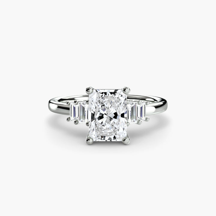 Baguette Accent Solitaire in setting by 18 KARATS