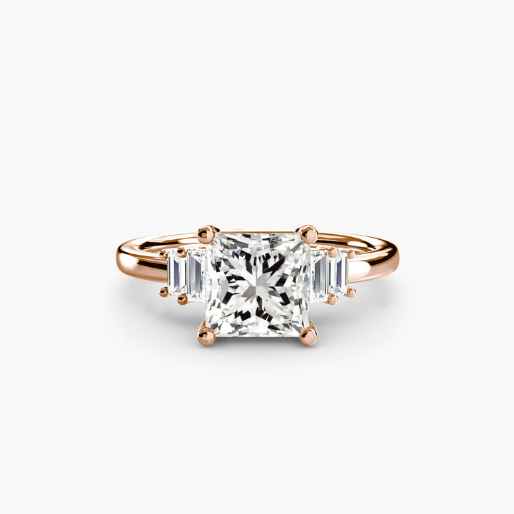 Baguette Accent Solitaire in setting by 18 KARATS
