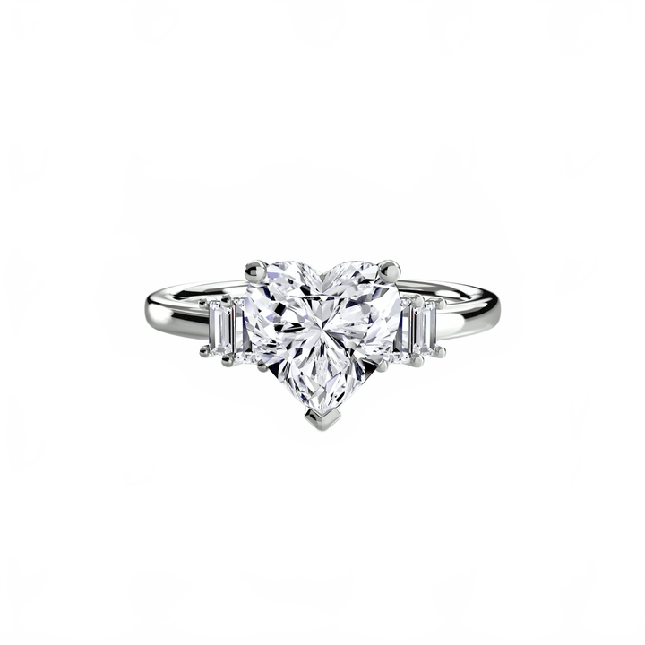 Baguette Accent Solitaire in setting by 18 KARATS