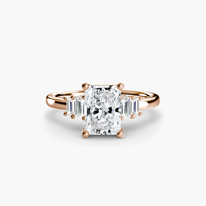 Baguette Accent Solitaire in setting by 18 KARATS
