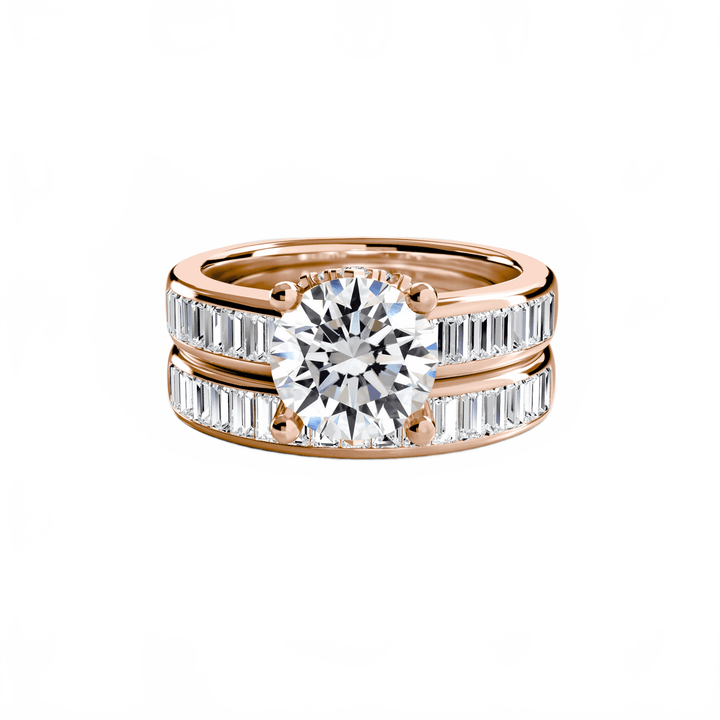 Baguette Channel Solitaire in setting by 18 KARATS