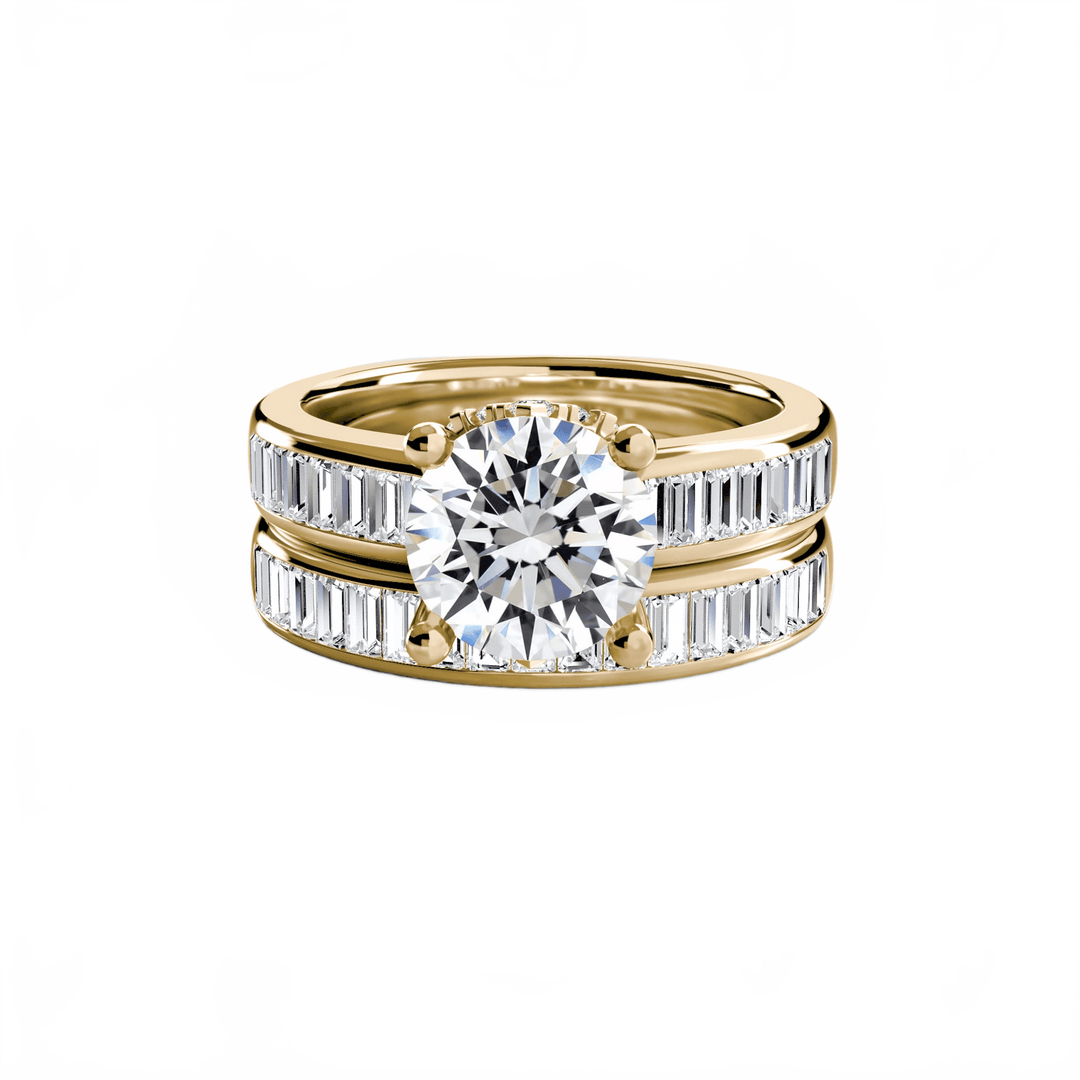 Baguette Channel Solitaire in setting by 18 KARATS