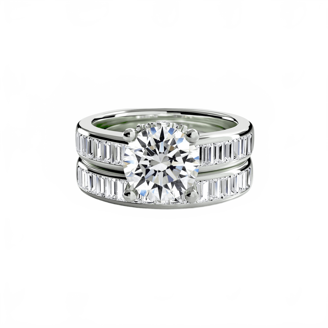 Baguette Channel Solitaire in setting by 18 KARATS