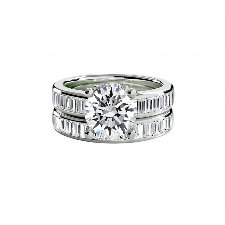 Baguette Channel Solitaire in setting by 18 KARATS