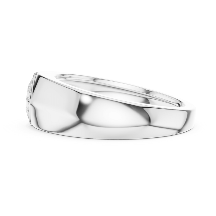 Bezel Princess 0.5 ctw Diamond Men's Band - B1139 in Wedding Bands by 18 KARATS INC.