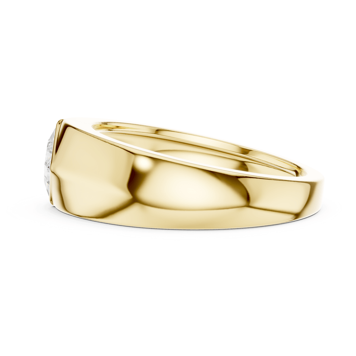 Bezel Princess 0.5 ctw Diamond Men's Band - B1139 in Wedding Bands by 18 KARATS INC.