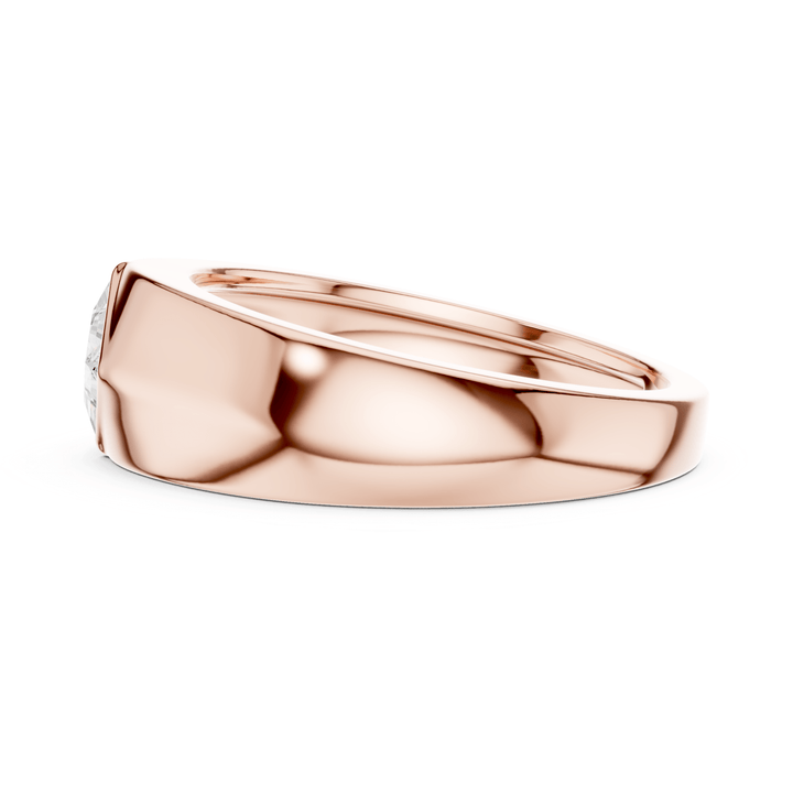 Bezel Princess 0.5 ctw Diamond Men's Band - B1139 in Wedding Bands by 18 KARATS INC.