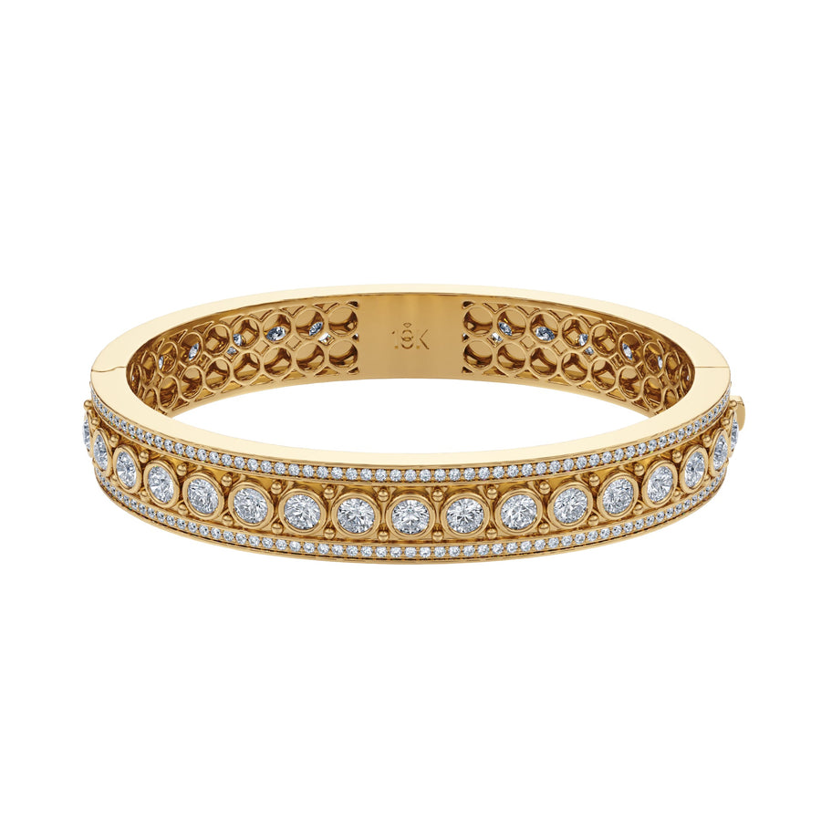 Bezel - Set Diamond Bangle - BC105 in Bracelet by 18 KARATS