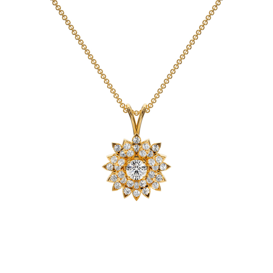 Blossom Diamond Pendent - P1106 in by 18 KARATS