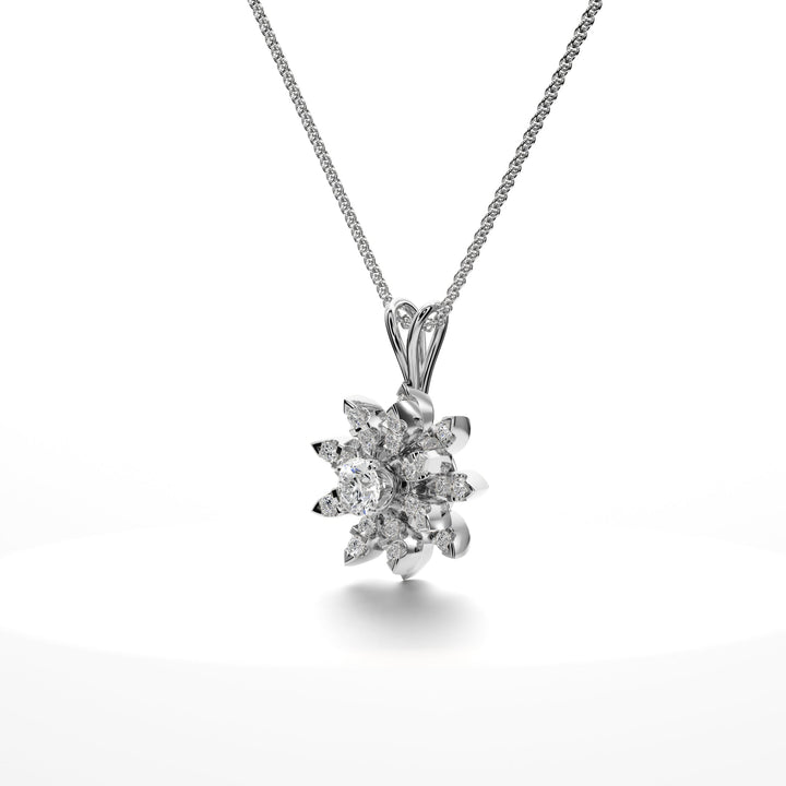 Blossom Diamond Pendent - P1106 in by 18 KARATS
