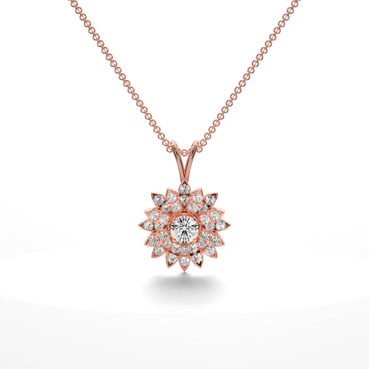 Blossom Diamond Pendent - P1106 in by 18 KARATS