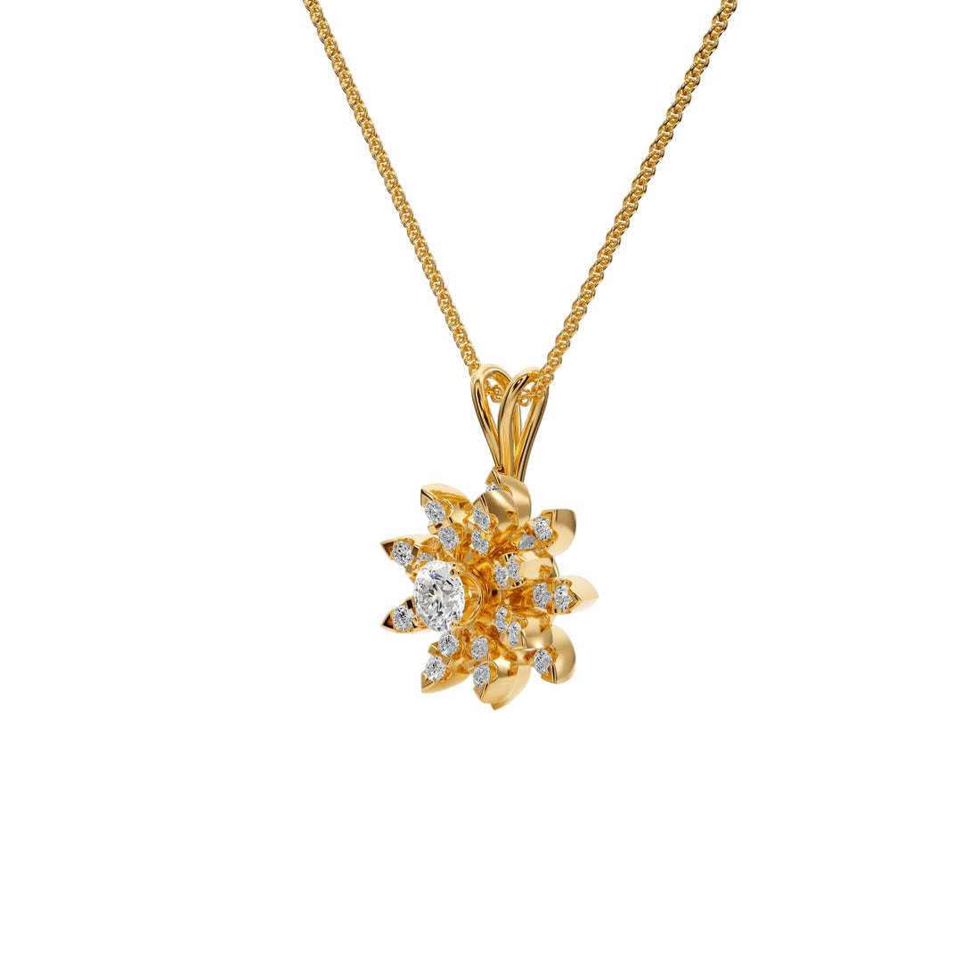 Blossom Diamond Pendent - P1106 in by 18 KARATS