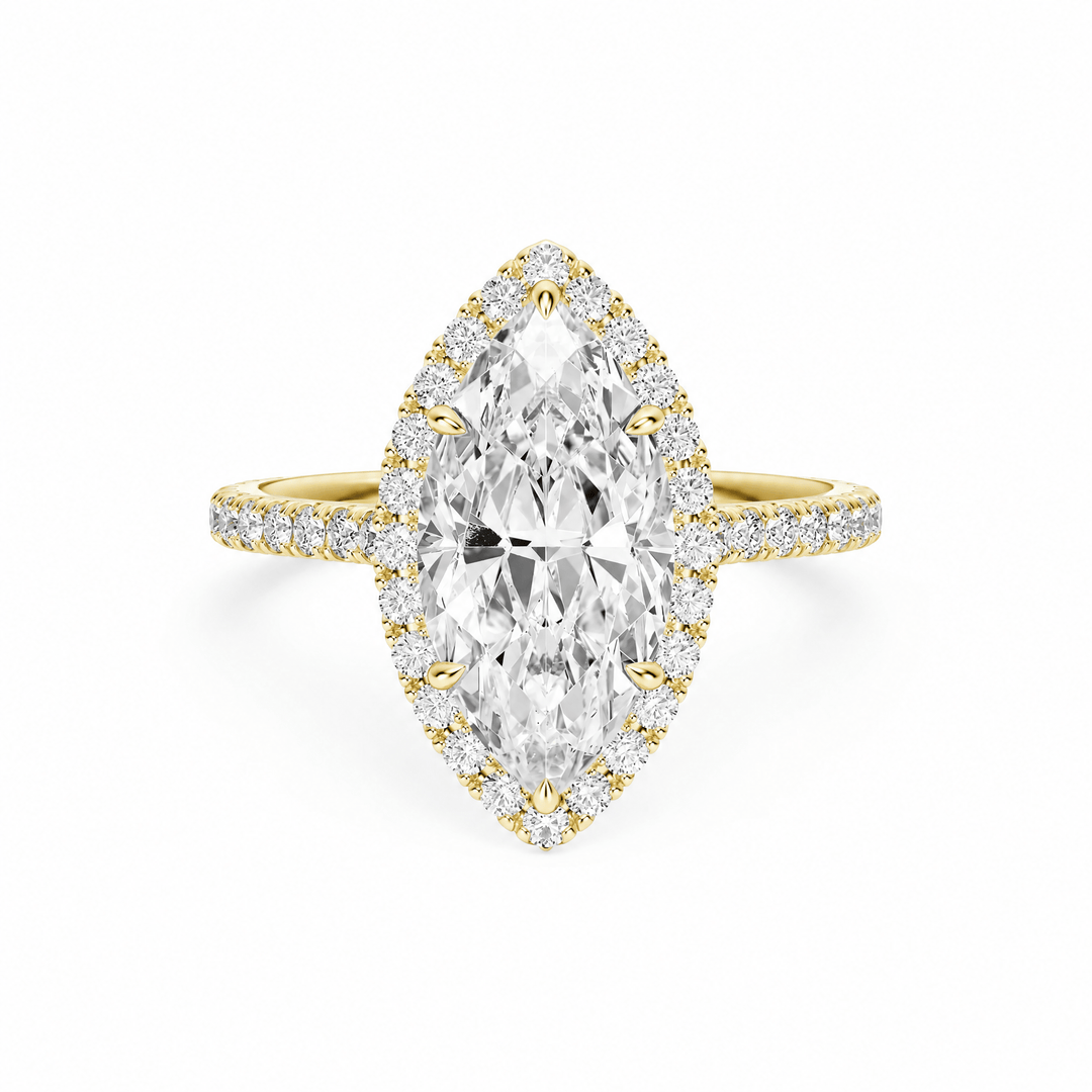 Cathedral Halo Marquise Diamond Engagement Ring in Ring by 18 KARATS INC.