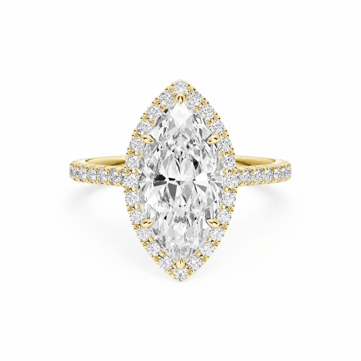 Cathedral Halo Marquise Diamond Engagement Ring in Ring by 18 KARATS INC.
