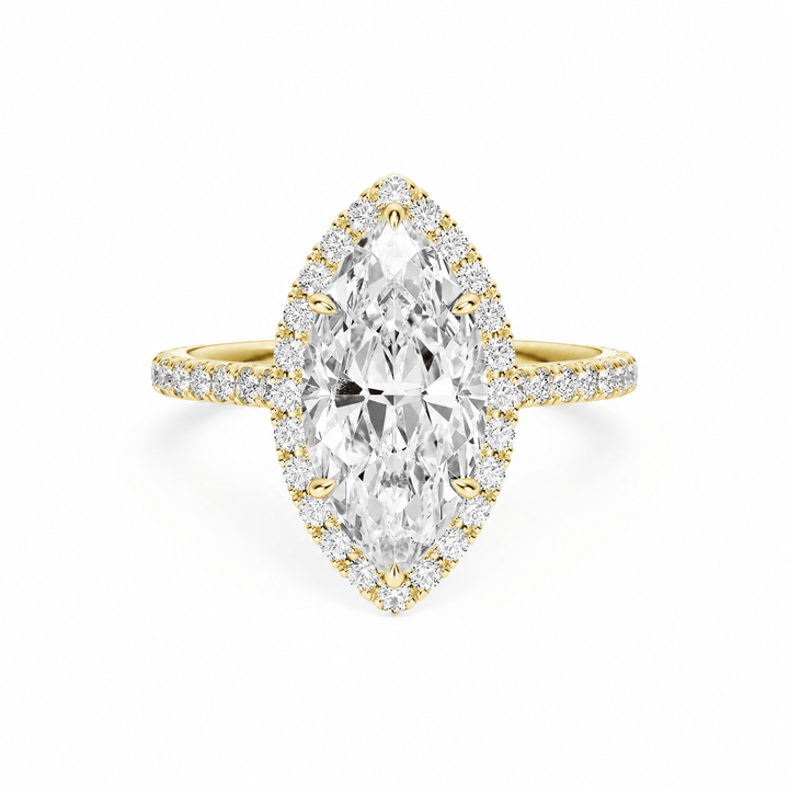 Cathedral Halo Marquise Diamond Engagement Ring in Ring by 18 KARATS INC.