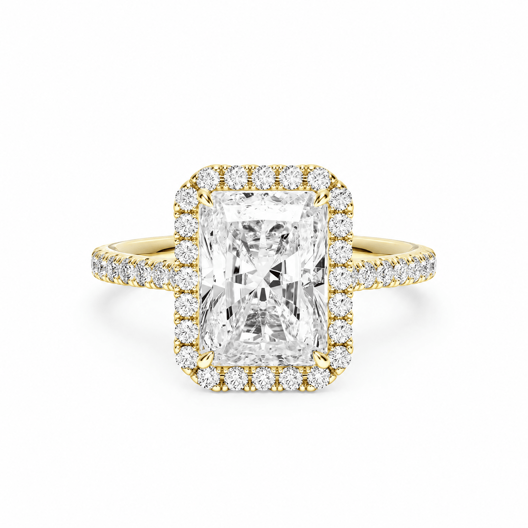 Cathedral Halo Radiant Diamond Engagement Ring in Ring by 18 KARATS INC.