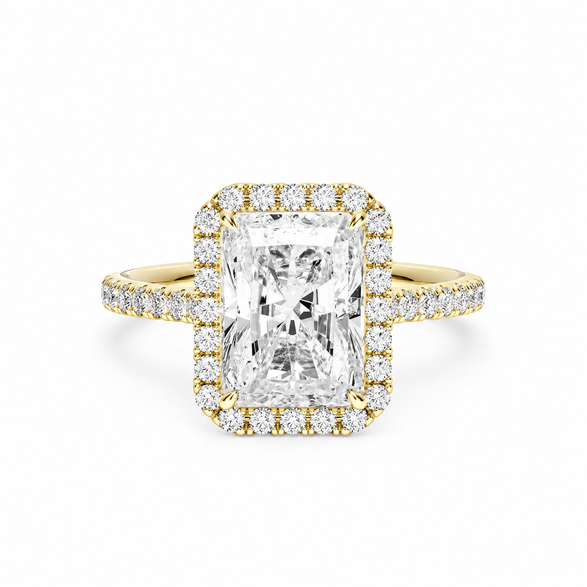 Cathedral Halo Radiant Diamond Engagement Ring in Ring by 18 KARATS INC.