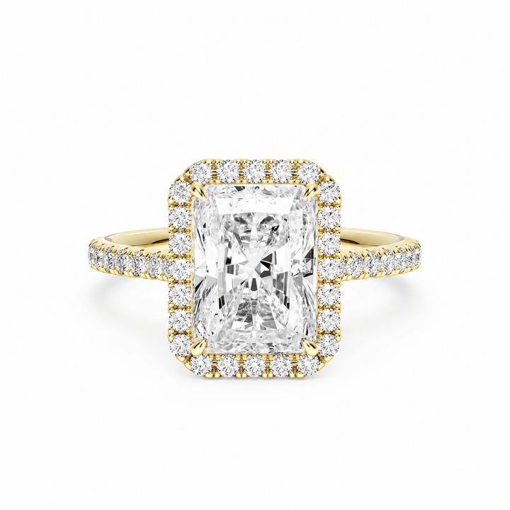 Cathedral Halo Radiant Diamond Engagement Ring in Ring by 18 KARATS INC.