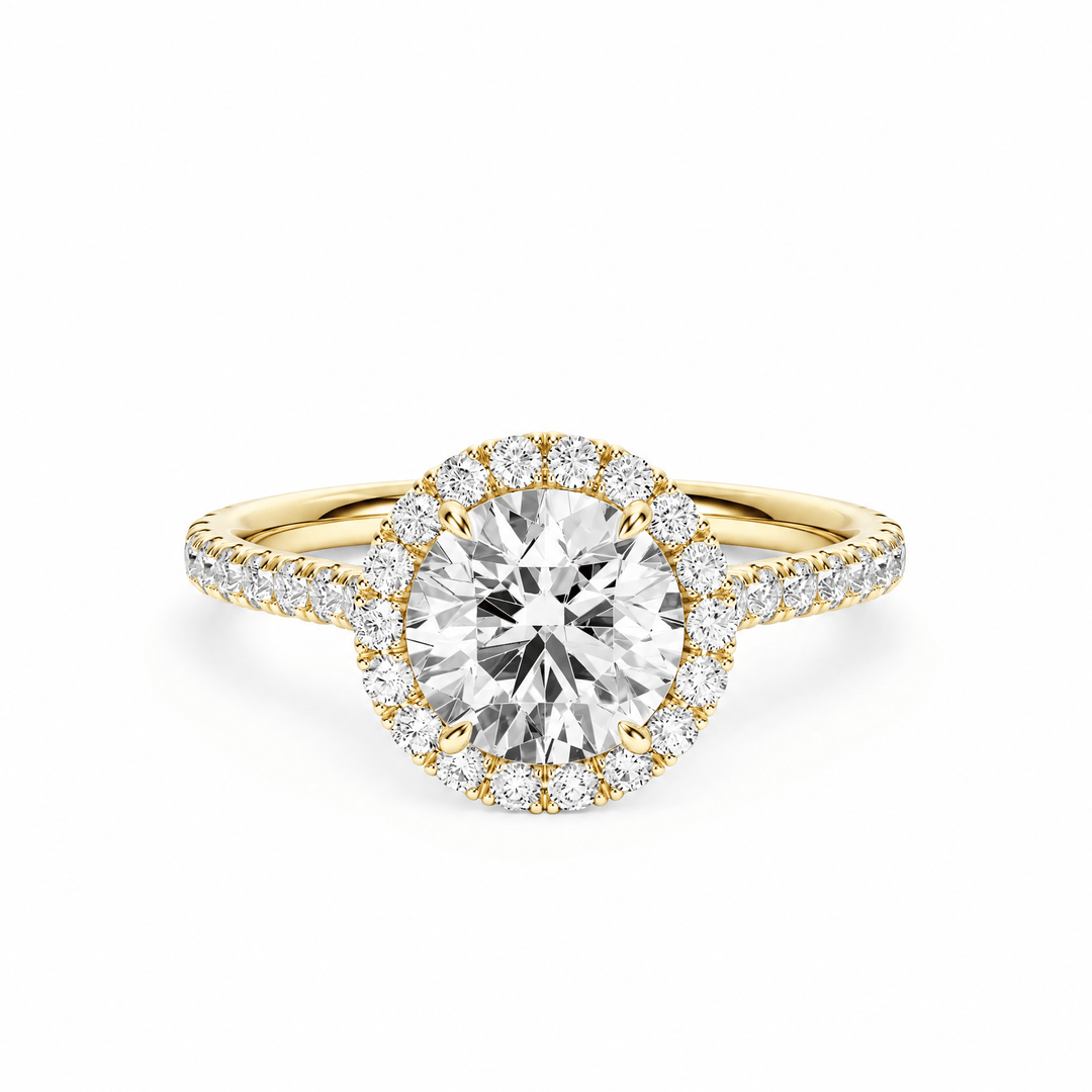 Cathedral Halo Round Diamond Engagement Ring in Ring by 18 KARATS INC.