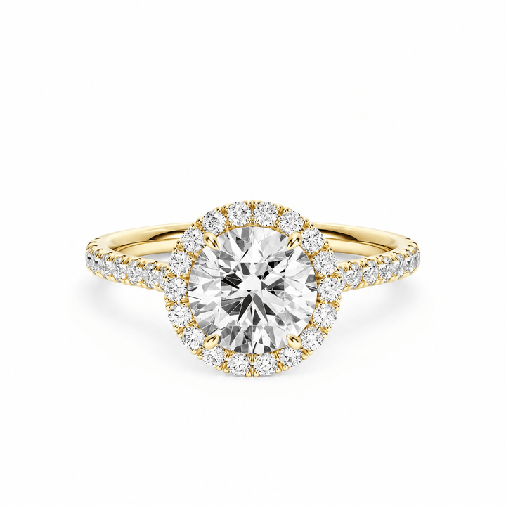 Cathedral Halo Round Diamond Engagement Ring in Ring by 18 KARATS INC.