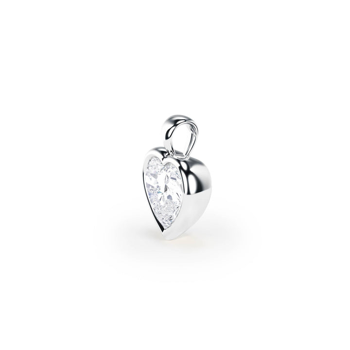 Celeste Bezel Heart Diamond Pendant - P1117 in Pendant by 18 KARATS INC.
