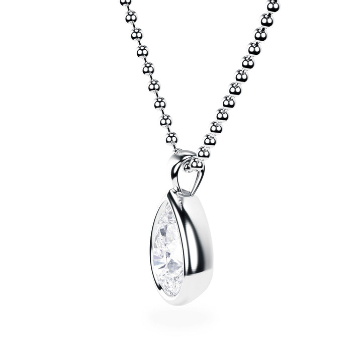 Celeste Bezel Pear Diamond Necklace - P1112 in Necklace by 18 KARATS INC.
