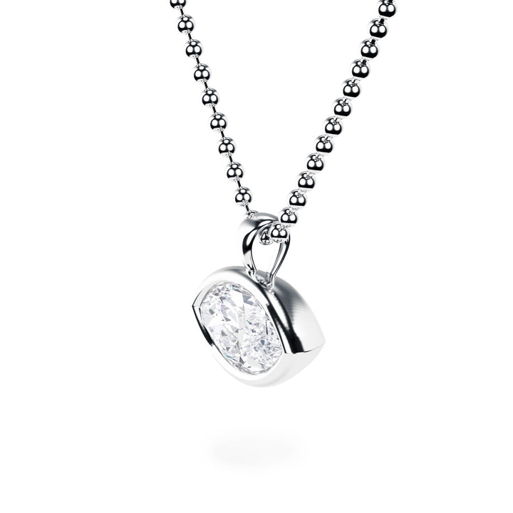 Celeste East - West Bezel Marquise Diamond Necklace - P1115 in Necklace by 18 KARATS INC.
