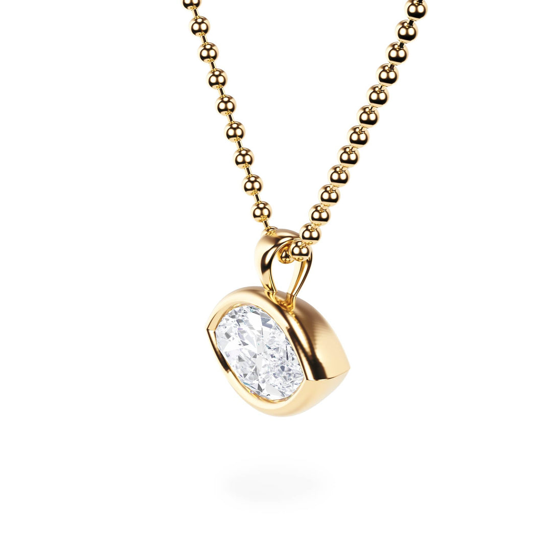 Celeste East - West Bezel Marquise Diamond Necklace - P1115 in Necklace by 18 KARATS INC.