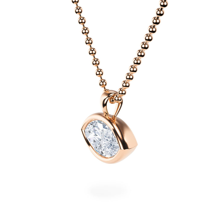 Celeste East - West Bezel Marquise Diamond Necklace - P1115 in Necklace by 18 KARATS INC.