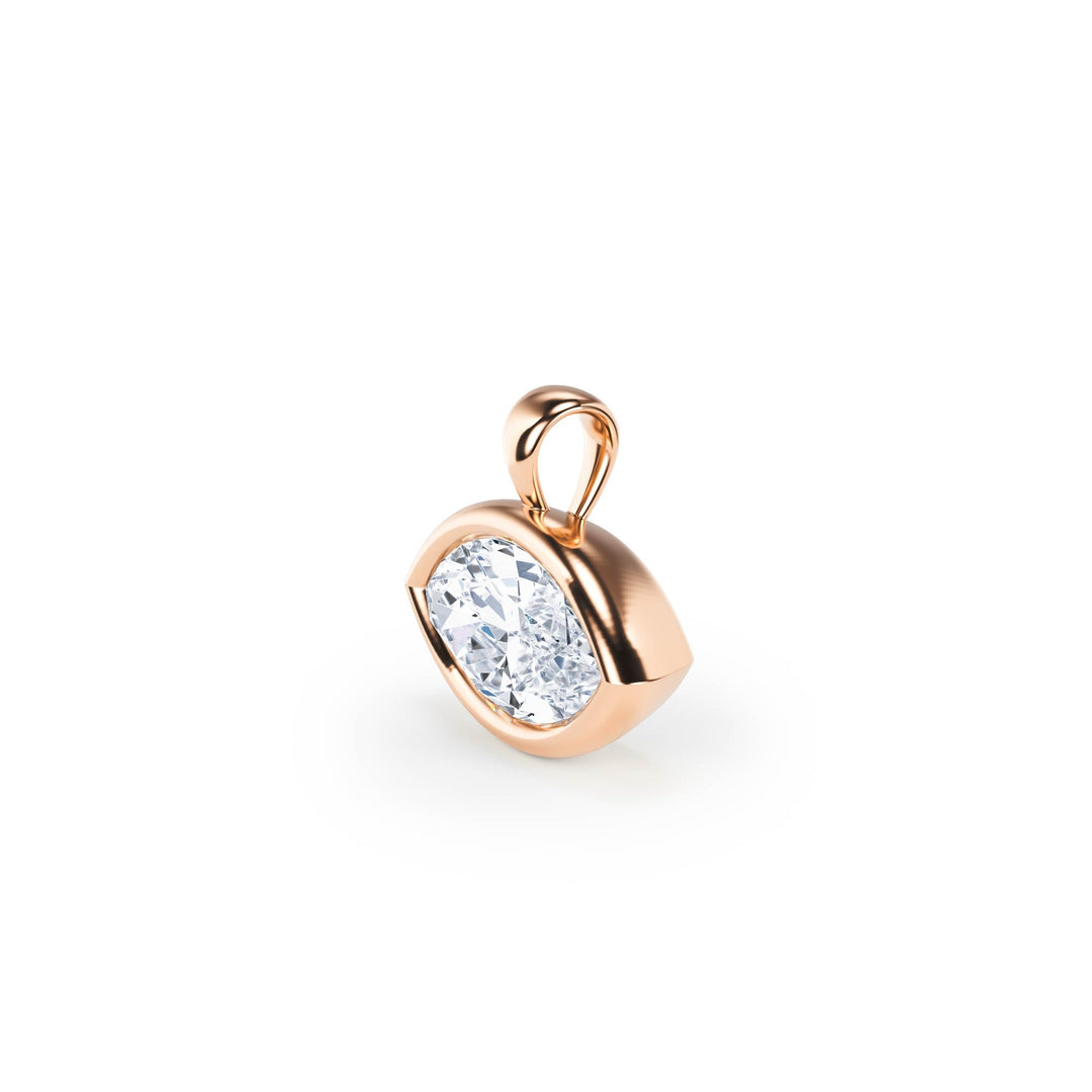 Celeste East - West Bezel Marquise Diamond Pendant - P1115 in Necklace by 18 KARATS INC.